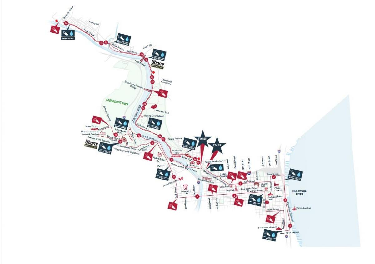 Филаделфија маратон мапата до 2015