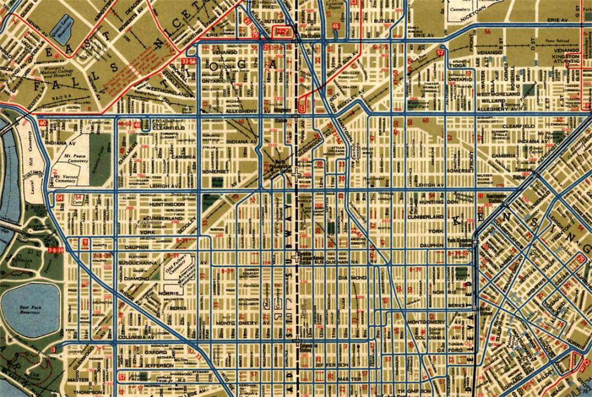 улична карта на Филаделфија