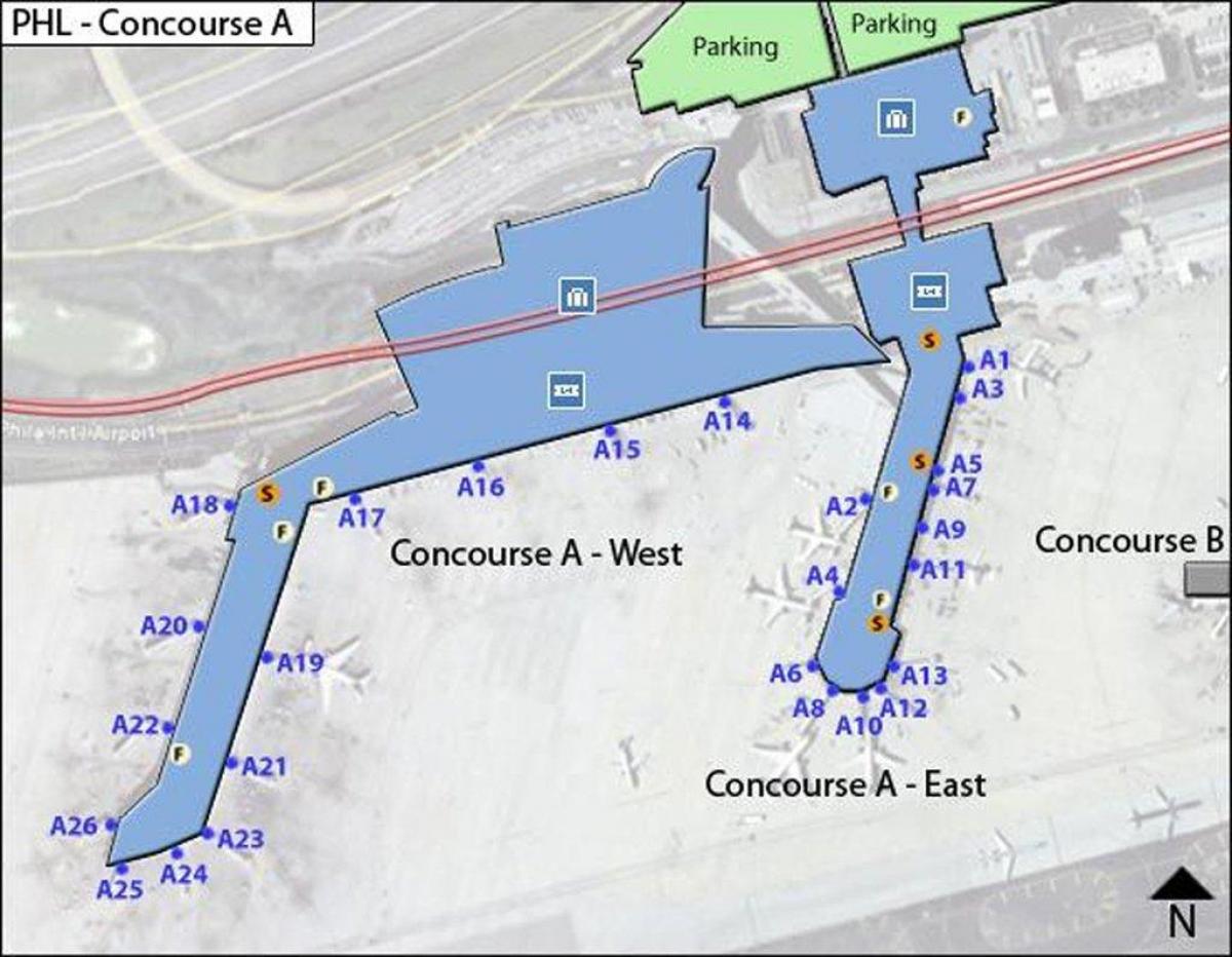 карта на phl аеродром