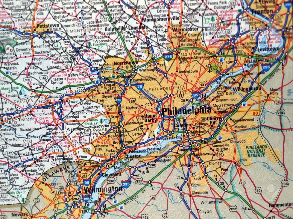карта на Филаделфија pa