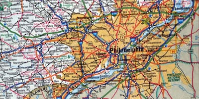 Карта на Филаделфија pa