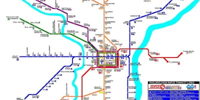 Филаделфија маса транзитен систем мапа