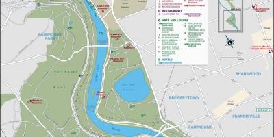 Карта на fairmount парк Филаделфија