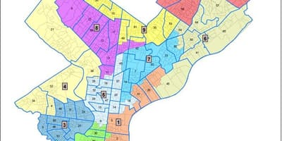 Карта на Philly област