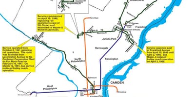 Карта на Septa количка