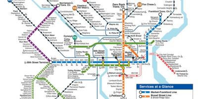 Philly метрото мапа