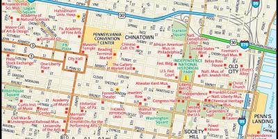 Мапа на градот Филаделфија