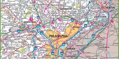 Филаделфија област на мапата